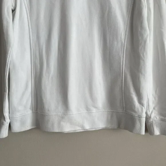 Vineyard Vines Womens Pullover 1/4 Zip Fleece Jacket Back Detail Sz Small White - Picture 7 of 12